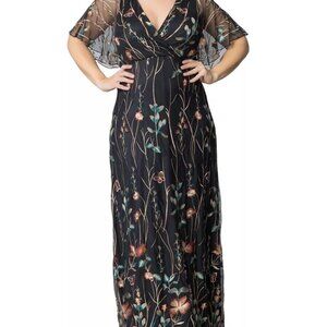 KIYONNA Women's Plus Size Embroidered Elegance Evening Gown